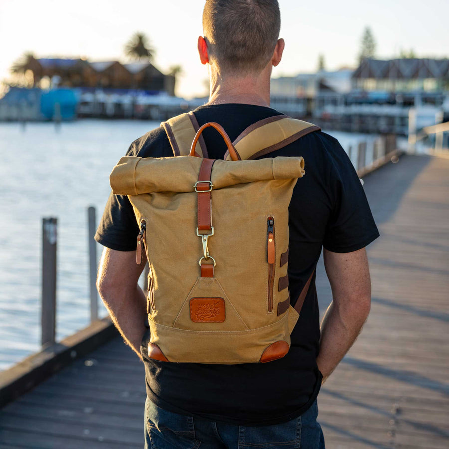 Waxed Canvas - Rolltop Backpack - Australian Designed – Jack Stillman