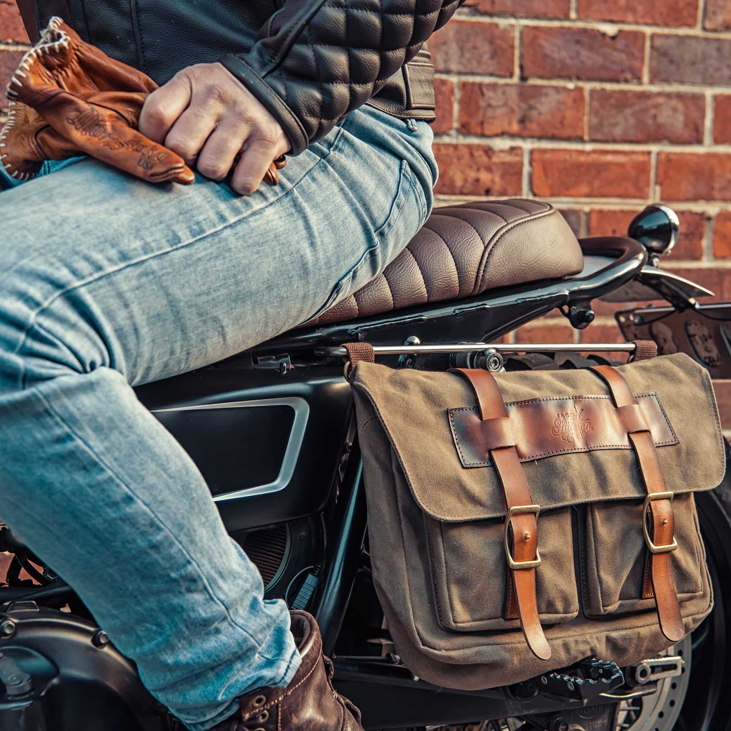 Classic Vintage Motorcycle Side Bag Men Canvas Leather Saddle Bag Off-road  Moto Shoulder Messenger Laptop Backpack Sacoche Moto | Fruugo NO